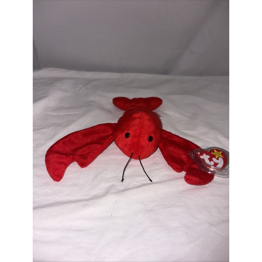 TY Beanie Baby Pinchers Rare 3rd Generation Lobster Plush 1993 Red China